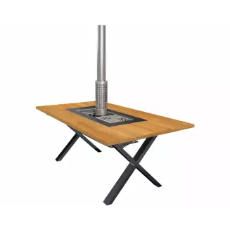 WeGrillTable Social Grill Table - Smokeless Charcoal BBQ Dining Table