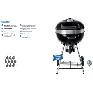 Napoleon PRO 57cm Charcoal Kettle BBQ