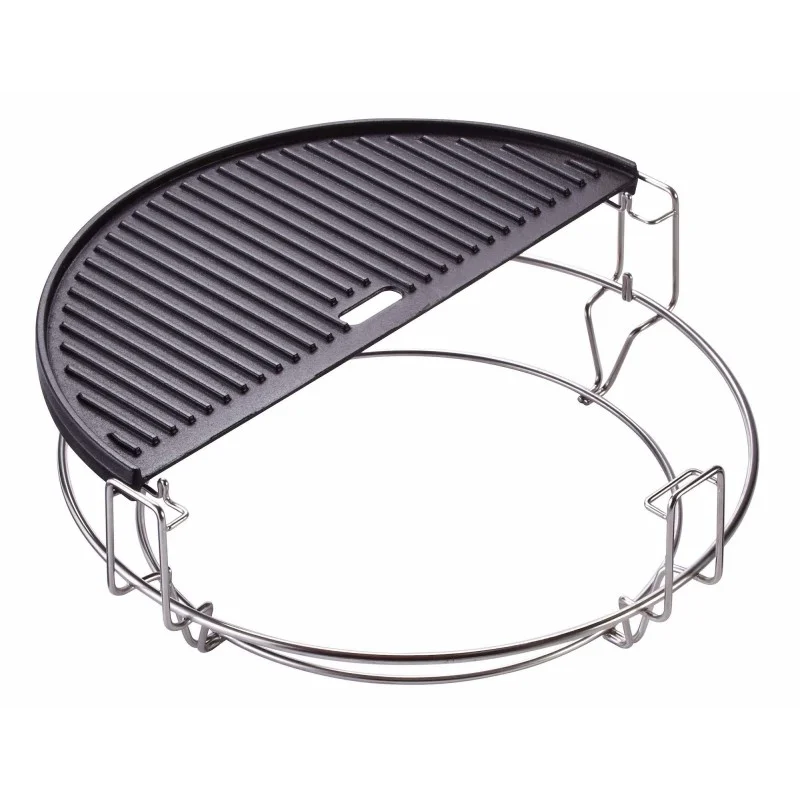 Half Moon Cast Iron Reversible Griddle For Kamado Joe Classic Joe