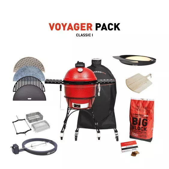 Kamado Joe Classic I Voyager Pack BBQ - Classic 1 free delivery Kamado Joe Classic I Voyager Pack BBQ - Classic 1 free delivery