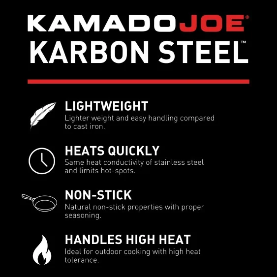 Kamado Joe Karbon Steel Griddle Classic Joe Free UK Delivery