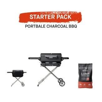 Masterbuilt - Portable Charcoal Grill with Cart - Starter Pack