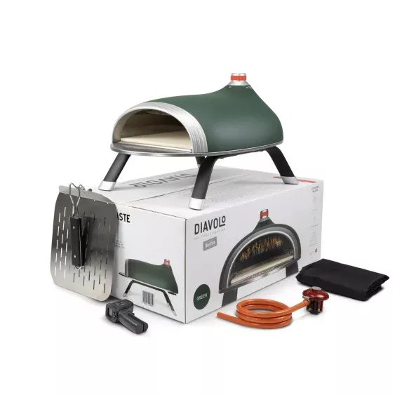 DeliVita Diavolo Gas Pizza Oven - Green | Portable | Free UK delivery DeliVita Diavolo Gas Pizza Oven - Green | Portable | Free UK delivery