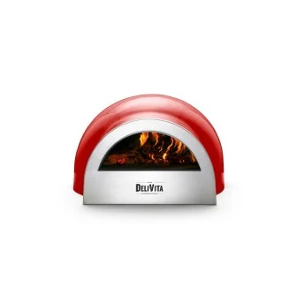 DeliVita Wood-Fired Pizza Oven - Chillie Red