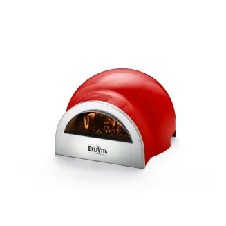 DeliVita Wood-Fired Pizza Oven - Chillie Red