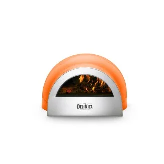 DeliVita Wood-Fired Pizza Oven - Blaze Orange | Free UK delivery | 5 Star