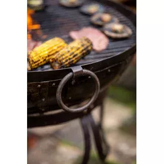 Kadai Recycled Firebowl 60cm| Firepit With Stands | BBQs 2u