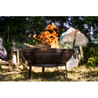 Kadai Recycled Firebowl 70cm - With Stands