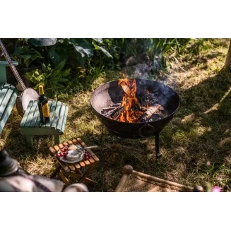 Kadai Recycled Firebowl 70cm - With Stands