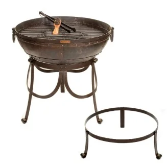 Kadai Recycled Firebowl 60cm - With Stands