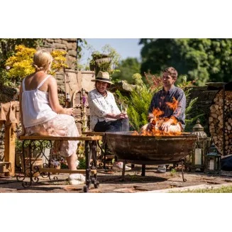 Kadai Large Recycled Firebowl 100cm - With Stand