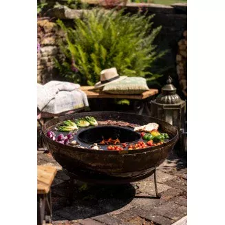 Kadai Recycled Firebowl 120cm | Extra Large Firepit| BBQs 2u