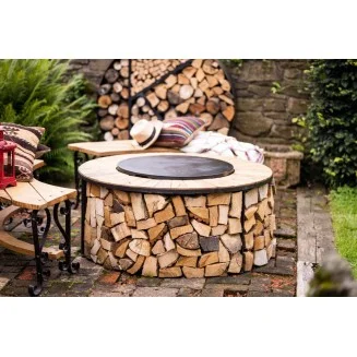 Kadai Firebowl Table & Shield | For Patios & Decking | BBQs 2u