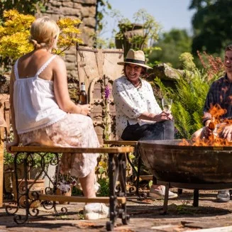 Kadai Curved Bench | Fire Pit Bench