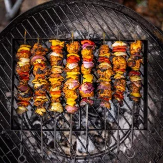 Kadai Set of Eight Skewers with Rack | Firepit Skewers Kadai Set of Eight Skewers with Rack | Firepit Skewers