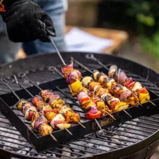 Kadai Set of Eight Skewers with Rack | Firepit Skewers Kadai Set of Eight Skewers with Rack | Firepit Skewers