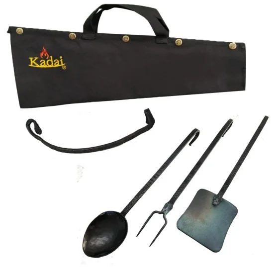 Kadai Set of 3 Hand-Forged Utensils Kadai Set of 3 Hand-Forged Utensils