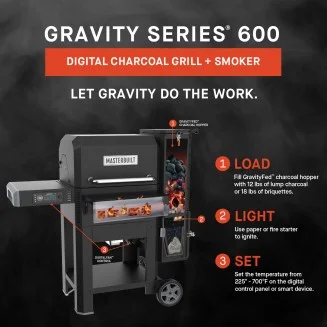 Masterbuilt Gravity Series 600 Starter Pack Digital Charcoal grill