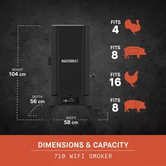 Masterbuilt - 710 Wifi Digital Electric Smoker | Smart Electric Smoker Masterbuilt - 710 Wifi Digital Electric Smoker | Smart Electric Smoker