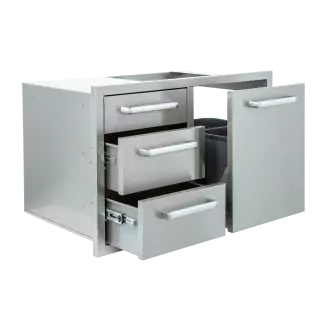 Whistler Burford Triple Drawer Bin | Built-In Drawers + Bin Unit