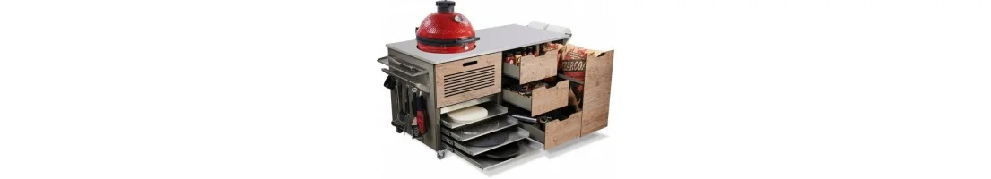 KamadoSpace Infinite Island - BBQ Tables - Kamado Joe, Big Green Egg