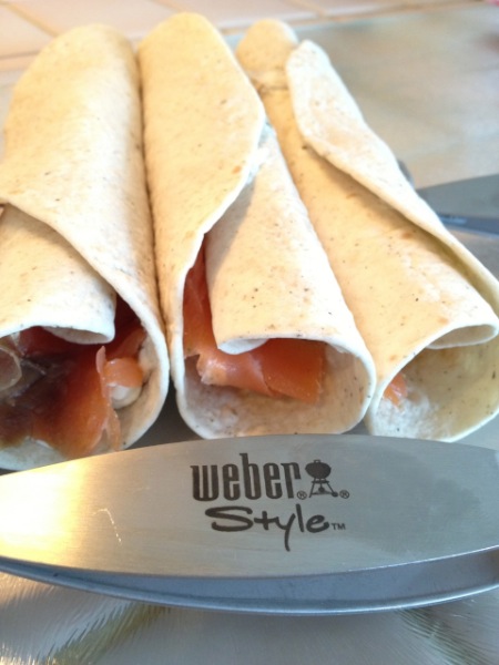 Weber BBQ Recipe Smoked Salmon Wraps 9