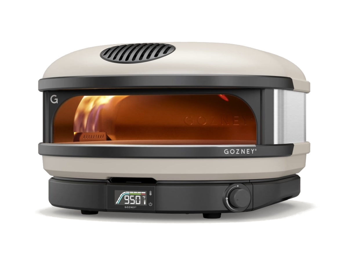 Gozney Arc pizza oven in the colour of bone.