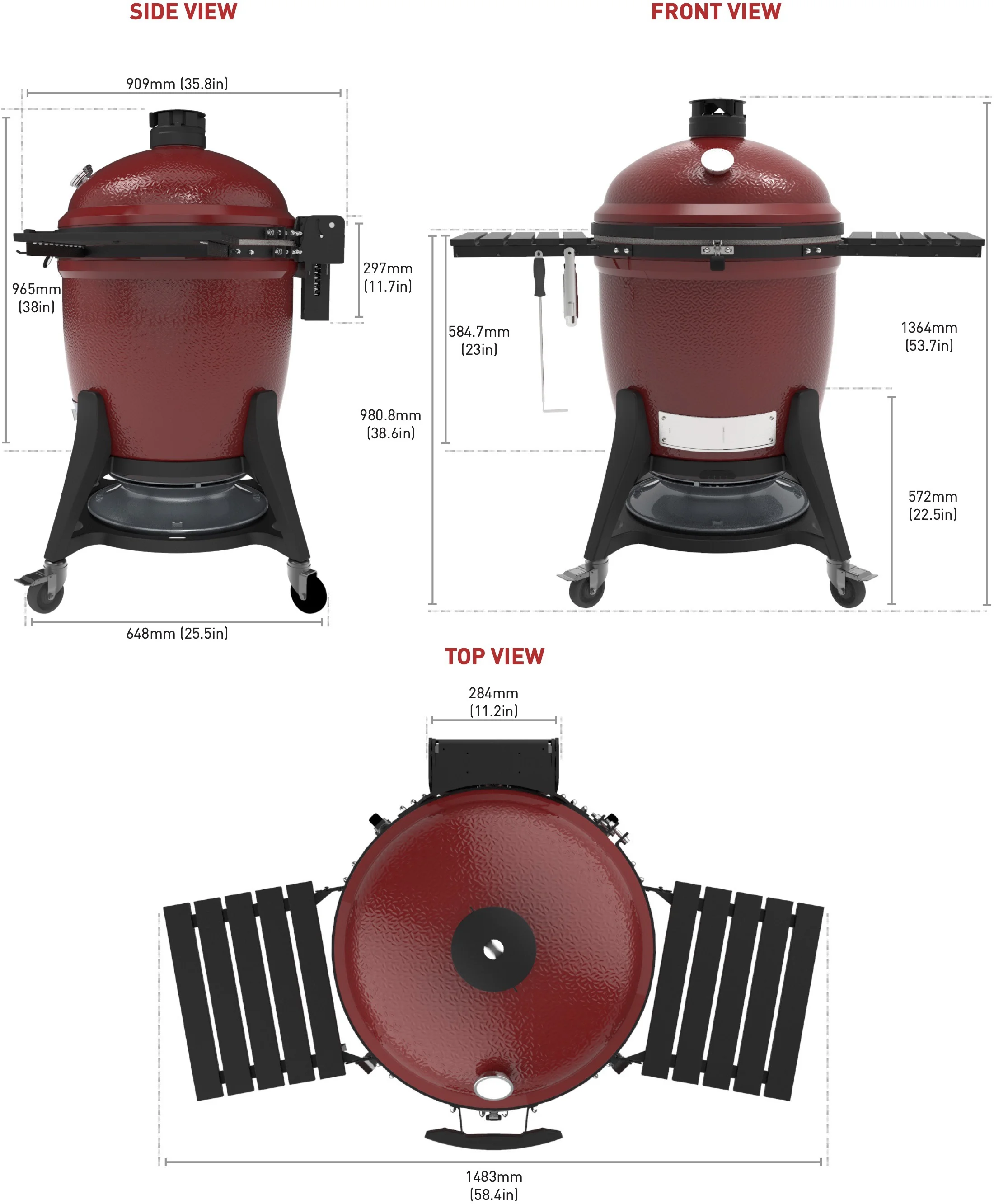 Kamado Joe Big Joe 3 Dimensions & Installation Guide