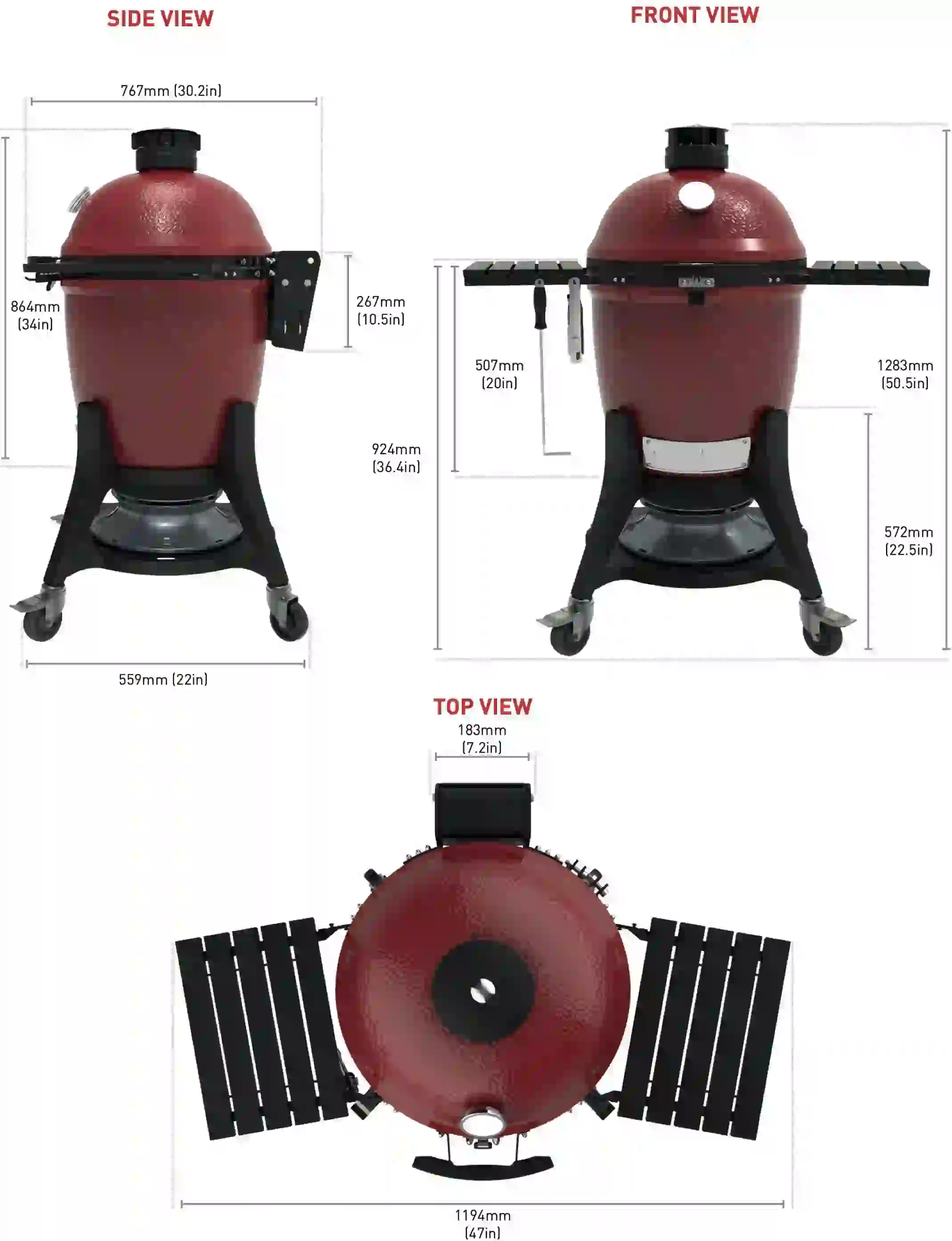 Kamado Joe Classic 3 Dimensions & Installation Guide